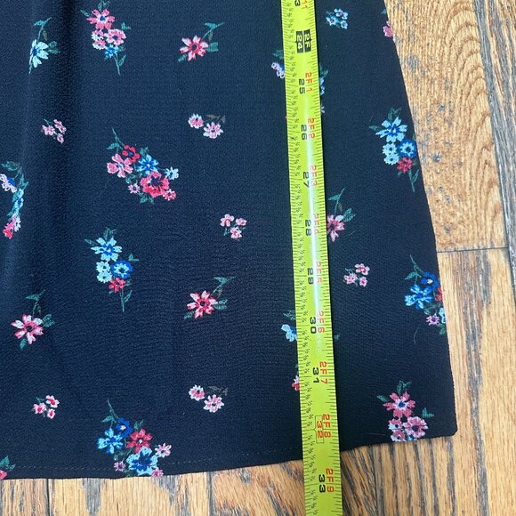 H&M DIVIDED Black Floral Print Dress Size 2 - Picture 5 of 6